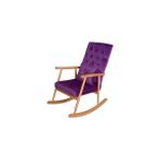 Vivense Trend Sallanan Sandalye, Mor, Ahşap, Naturel Ayak