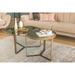 Vivense Tribeca Orta Sehpa Takımı - 78 cm x 78 cm x 45 cm - Pirinç