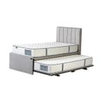 Vivense Twin Bed Baza Başlık Yatak Seti, 90X200 - 90X190 - Gri