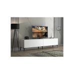 Vivense Vega Metal Ayaklı Tv Ünitesi, Siyah Beyaz, 200 cm
