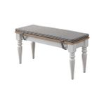 Vivense Venedik Bench, Meşe Üst, Siyah Kaz Ayağı, 85 cm - 85 cm x 35 cm x 45 cm