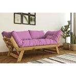 Vivense Woodesk Adalar Masif Ahşap Kanepe, Natural-pembe Renk