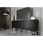 Vivense Wood'n Love Bello Tv Ünitesi, Metal Ayakli, Siyah, 160 Cm Siyah