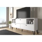 Vivense Wood'n Love Mia Tv Ünitesi, Metal Ayakli, Beyaz Siyah, 160 Cm