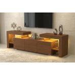 Vivense Yagmur Ledli Tv Ünitesi, Ceviz, 200 cm - 180 cm x 35 cm x 50 cm
