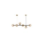 Vivense Yeşim Gold Detaylı Yatay Tasarım Modern Bal Camlı Avize