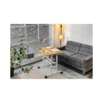 Vivense Yükseklik Ayarlı Laptop Masası, Çam Beyaz, 80X60 - 80 cm x 60 cm - Kahverengi