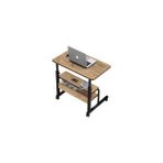 Vivense Yükseklik Ayarlı ve Çift Raflı Laptop Sehpası, Çam, 70X40 - 70 cm x 40 cm - Kahverengi