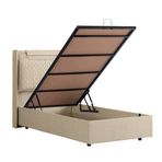 Vivense Zagreb Krem 100X200 Baza Başlık Seti