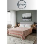 Vivesta Home %100 Pamuk Saçaklı Tek Kişilik Yatak Örtüsü - Koltuk Örtüsü 160X220 – Şık ve Modern Tasarım - Turuncu - 160 x 220 cm