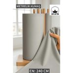 Vivesta Home 240 cm En Geniş Metrelik Kumaş – Kaliteli, Şık ve Çok Amaçlı Kullanım (Perde, Ev Tekstili, Dekorasyon) - Gri - 100 cm