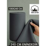 Vivesta Home 240 cm En Metrelik Kumaş – Kaliteli, Şık ve Çok Amaçlı Kullanım (Perde, Ev Tekstili, Dekorasyon) - Antrasit - 100 cm