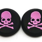 Vivi Audio® Başparmak Çubuk Kavramaları Kapak Joystick Thumbsticks Caps PS4 Xbox ONE Xbox 360 PS3 PS2 Pembe Kafatası