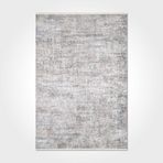 Vivian Eskitme Gri Polyester Dikdörtgen Pamuk Makinada Yıkanabilir Kaymaz Taban Dijital Makine Baskı Salon Halı-I-Cr-Printed Carpet-2405PC-80x400