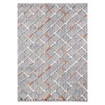 Viviana home Broadway Koleksiyonu Mavi Tonlarda Modern İskandinav Vintage Kilim Desenli Halı Yolluk Gri