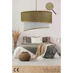Vivido Abajur Hasır Kahve Gold Avize