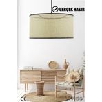 Vivido Abajur Wicker Krem-siyah Hasır Sarkıt Avize 38cm