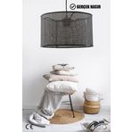 Vivido Abajur Wicker Siyah-beyaz Hasır Sarkıt Avize 38cm