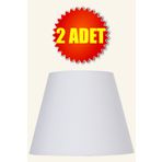 Vivido Home Beyaz Kumaş Ikili Modern Abajur Şapkası
