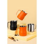 Vivien Home Paslanmaz Çelik Pitcher 500 ml Kahve Süt Köpürtme Potu turuncu