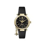 Vivienne Westwood Vv006gdblk Siyah Deri Kadın Kol Saati