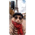 Vivo Y11S Y20 Y20S Kılıf Desenli Baskılı Tpu Rubber Kapak Selfie Cat - 001-Renkli