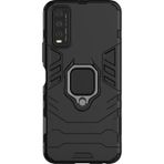 Vivo Y20 Batman Serisi Yüzük Standlı Armor Kılıf - Siyah