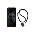 Vivo Y20 ile Uyumlu Kılıf Resimli Desenli Silikon Boyun Askılı Dark Wolfs 1834