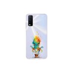 Vivo Y20 ile uyumlu Splash ahtapot tasarımlı şeffaf silikon kılıf
