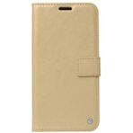 Vivo Y20 Standlı Kartlıklı Cüzdanlı Kapaklı Gold Kılıf