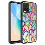 Vivo Y21S ile uyumlu Kılıf Aynalı Desenli Kamera Korumalı Parlak Mirror Kapak Kalp