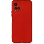 Vivo Y21S Kılıf Nano Içi Kadife Silikon - KIRMIZI-(5796)