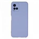 Vivo Y21S Kılıf Nano İçi Kadife Silikon - Lila