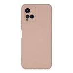 Vivo Y21s Uyumlu Kılıf Nano İçi Kadife Silikon - Pudra