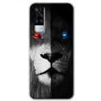 Vivo Y51A Fire and Ice Lion Baskılı Uyumlu Silikon Kılıf