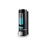 VIVOHOME VİVO 1 Adet Siyah 400 ml Sabunluk Duvara Monte Şeffaf Sıvı Plastik Ve Mutfak Banyo Şişesi V-52