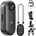 Vivopack Mini 4K Wifi Aksiyon Kamerası Giyilebilir Vücut Kamerası Video Kaydedici Hafıza Kartı Hediye - Siyah