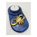 Vivus In Akrep Burcu Mumluk - 3 Adet Tealight Balmumu Mum Hediyeli Mavi