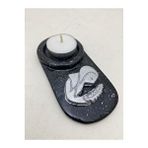 Vivus In Başak Burcu Siyah Mumluk - 3 Adet Tealight Balmumu Mum Hediyeli