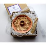 vivus in Yaşam Çiçeği El Yapımı Seramik Palo Santo Hediyeli Tütsülük (bakır)