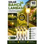 VİVVOV Gün Işığı Sarı 1 0 Adet Güneş Enerjili Solar Bahçe Lambası | Otomatik Gece Sensörlü | Suya Dayanıklı LED Bahçe, Balkon, Teras ve Yürüyüş Yolu Aydınlatması