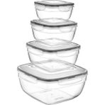 Viyalente Fresh Box Saklama Kabı Seti 0,6 lt +1 lt +1,7 lt + 4,0 lt 4'lü LC-305 - Şeffaf