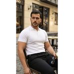 viyamen Erkek Standart Fit Normal Kesim Polo Yaka Triko Tişört