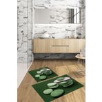 Viyana Home Dijital Baskılı 3D Kaymaz Yıkanabilir Banyo Paspası 2'li Klozet Takımı Halısı