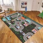 Viyana Home Dijital Baskılı Kaymaz Taban Yıkanabilir Çocuk Odası Oyun Halısı, V-Çocuk-47-Antrasit, - 80 x 200 cm