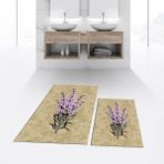Viyana Home Dijital Baskılı Kaymaz Taban Yıkanabilir Ikili Banyo Paspas Klozet Takımı, V-Klozet-29-Kahve, - Kahverengi - 40 x 60 cm - 60 x 100 cm