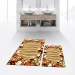 Viyana Home Dijital Baskılı Kaymaz Taban Yıkanabilir Ikili Banyo Paspas Klozet Takımı, V-Klozet-47-Renkli,