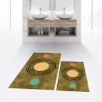 Viyana Home Dijital Baskılı Kaymaz Taban Yıkanabilir Ikili Banyo Paspas Klozet Takımı, V-Klozet-49-Kahve, - Kahverengi - 40 x 60 cm - 60 x 100 cm