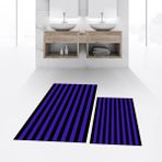Viyana Home Dijital Baskılı Kaymaz Taban Yıkanabilir Ikili Banyo Paspas Klozet Takımı, V-Klozet-50-Mor, - 40 x 60 cm - 60 x 100 cm