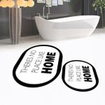 Viyana Home Dijital Baskılı Kaymaz Taban Yıkanabilir Oval Ikili Banyo Paspas Klozet Takımı, V-O-Klozet-13-Beyaz, - 40 x 60 cm - 60 x 100 cm